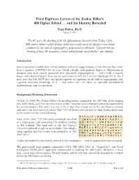 Final Eighteen Letters of the Zodiac Killer's 408 Cipher Solved