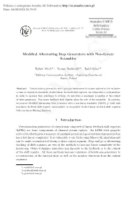 Modified Alternating Step Generators with Non-Linear Scrambler