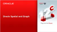 Oracle Spatial and Graph Agenda