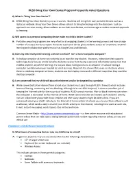 RUSD Bring Your Own Device Program Frequently Asked Questions