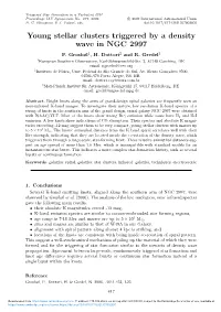 Young Stellar Clusters Triggered by a Density Wave in NGC 2997 P