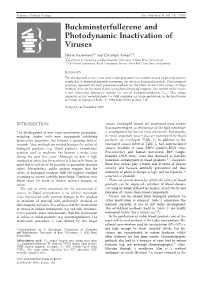 Buckminsterfullerene and Photodynamic Inactivation of Viruses
