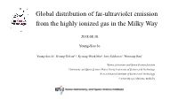 Global Distribution of Far-Ultraviolet Emission from the Highly Ionized Gas in the Milky Way