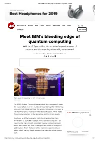 Meet IBM's Bleeding Edge of Quantum Computing - CNET