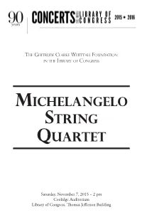 Michelangelo String Quartet