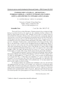 Pyrrhocoris Apterus L. (Hemiptera: Pyrrhocoridae), a Newly Introduced Family, Genus, and Species to Ontario and Canada