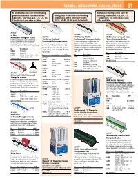 Ruling, Measuring, Calculators 61