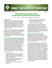Tree-Compatible Ground Covers for Reforestation and Erosion Control