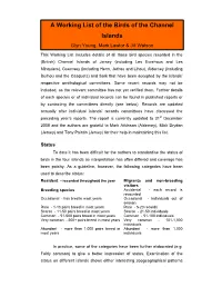 A Working List of the Birds of the Channel Islands