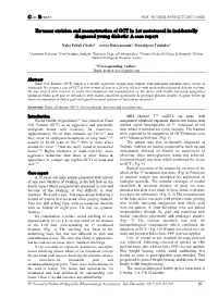 En-Mass Excision and Reconstruction of GCT in 1St Metatarsal in Incidentally Diagnosed Young Diabetic: a Case Report