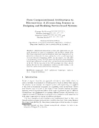 From Component-Based Architectures to Microservices: a 25-Years-Long Journey in Designing and Realizing Service-Based Systems