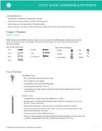 Hardware Fastener Study Guide 2019.Indd