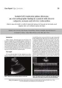 Isolated Left Ventricular Pulsus Alternans