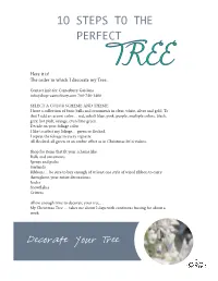 1O STEPS to the PERFECT TREE Here It Is! the Order in Which I Decorate My Tree