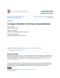 An Analysis of the Effect of Tooth Wear on Bovid Identification