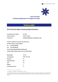 D3.3 Map of Existing Digital Initiatives