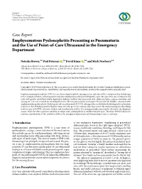 Emphysematous Pyelonephritis Presenting As Pneumaturia and the Use of Point-Of-Care Ultrasound in the Emergency Department