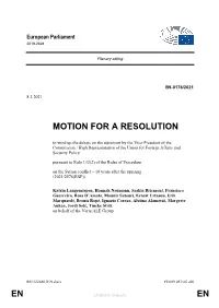 En En Motion for a Resolution