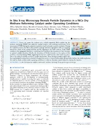 In Situ X‑Ray Microscopy Reveals Particle Dynamics in a Nico Dry Methane Reforming Catalyst Under Operating Conditions