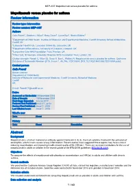 MEP-AST Mepolizumab Versus Placebo for Asthma