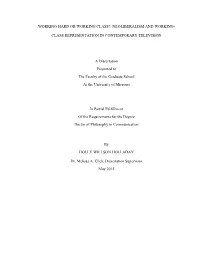 Neoliberalism and Working- Class Representation in Contemporary Television