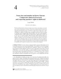 Noun Class and Number in Kiowa-Tanoan: Comparative-Historical Research and Respecting Speakers’ Rights in Fieldwork1