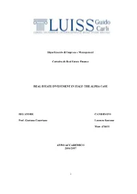 The Alpha Case Relatore C