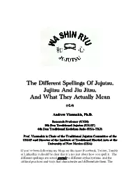 The Different Spellings of Jujutsu, Jujitsu and Jiu Jitsu, and What They Actually Mean (V2.4)