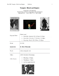 Vampire: Blood and Empire Syllabus 1
