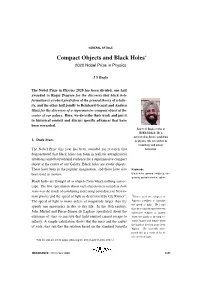 Compact Objects and Black Holes∗ 2020 Nobel Prize in Physics