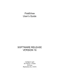 Fieldview User's Guide SOFTWARE RELEASE VERSION 16