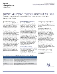 Taqman® Openarray® Pharmacogenomics (Pgx) Panel