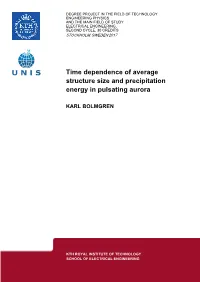 Time Dependence of Average Structure Size and Precipitation Energy in Pulsating Aurora