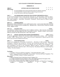 VI 16EC611 ANTENNA and WAVE PROPAGATION Objective(S)