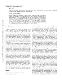 Bacterial Hydrodynamics∗