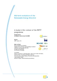 CE Delft Mid-Term Evaluation of the Renewable Energy Directive