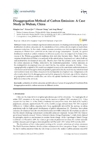 Disaggregation Method of Carbon Emission: a Case Study in Wuhan, China