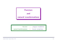 Functors and Natural Transformations