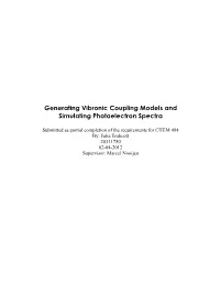 Generating Vibronic Coupling Models and Simulating Photoelectron Spectra