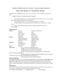 GRADING REQUIREMENTS WHITE BELT (6Th Kyu)