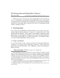 Neofregeanism and Quantifier Variance∗