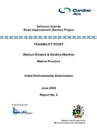 Solomon Islands Road Improvement Project