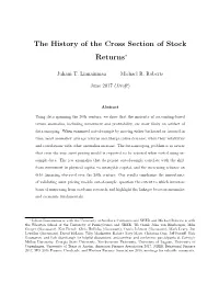 The History of the Cross Section of Stock Returns∗