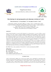 Biotechnology for Micropropagation and Enhancing Variations in Vanilla