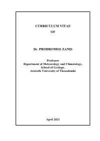 Curriculum Vitae Of