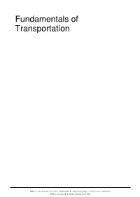 Fundamentals of Transportation/Mode Choice
