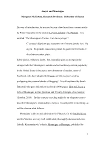 Introduction, Let Me Read to You a Few Lines from a Recent Article by Pierre Assouline in the Section La Vie Littéraire of Le Monde