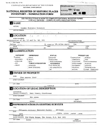 National Register of Historic Places Inventory -- Nomination Form