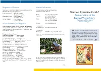 New to a Byzantine Parish? Annunciation of the Blessed Virgin