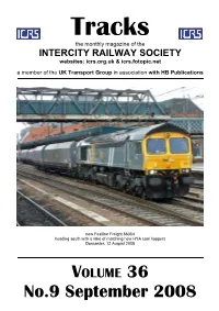 No.9 September 2008 INTERCITY RAILWAY SOCIETY President: Dr